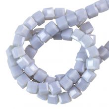 Glass Beads Cube (3 x 3 mm) Pale Lavender (53 pcs)