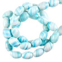 Glass Beads Monalisa (7 x 4.5 mm) Baby Blue (32 pcs)