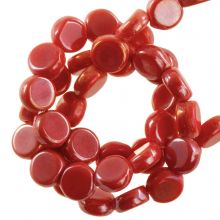 Glass Beads Disc (5 x 2 mm) Tomato Red (80 pcs)