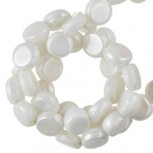 Glass Beads Disc (5 x 2 mm) Cream White (80 pcs)