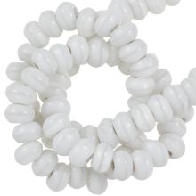 Bead Mix - Glass Beads (6 x 4 mm) White (280 pcs)