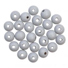 Wooden Beads (10 mm) Light Grey (50 pcs)