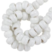 Bead Mix - Glass Beads (9 x 6 mm) White (88 pcs)