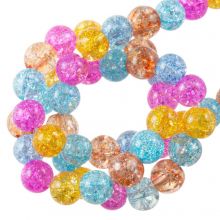 Crackle Glass Beads (6 mm) Mix Color (60 pcs)