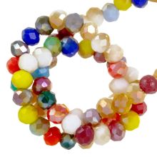 Faceted Rondelle Beads (3 x 2 mm) Happy Carnival (185 pcs)