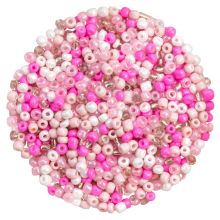 Bead Mix - Seed Beads (3 mm) Mix Color Pearl Pink (50 Gram)