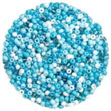 Bead Mix - Seed Beads (3 mm) Mix Color Light Sky Blue (50 Gram)