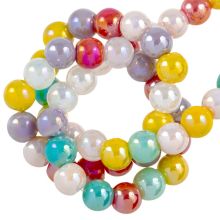 Electroplated Glass Beads (6 mm) Tropicana (65 pcs)