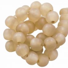 Resin Beads Mat (8 - 9 mm) Tan (20 pcs)