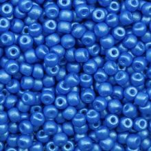 Czech Seed Beads (4 mm) Classic Blue Pearlshine Mat (15 Gram)