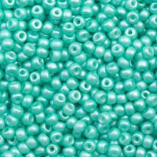 Czech Seed beads (3 mm) Aquamarine Pearlshine Mat (15 Gram)