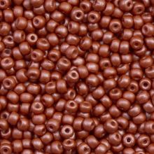 Czech Seed beads (3 mm) Burnt Brick Pearlshine Mat (15 Gram)