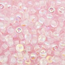 Czech Seed Beads (4 mm) Pink AB (25 Gram)