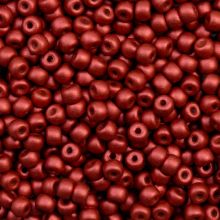 Czech Seed Beads (2 mm) Metallic Red (10 Grams)