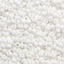 Czech Seed Beads (4 mm) Chalk White (15 grams)