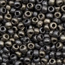 Czech Seed Beads (4 mm) Etched Zinc Iris (15 Gram)