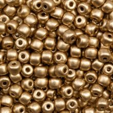 Czech Seed beads (2.5 mm) Etched Aztec Gold (10 Gram)