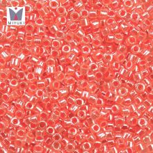 Miyuki Delica Beads (11/0) Lined Crystal Salmon Luster (2.8 Grams)