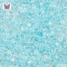 Miyuki Delica Beads (11/0) Lined Crystal Light Aquamarine Luster (2.8 Grams)