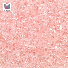 Miyuki Delica Beads (11/0) Lined Crystal Pale Salmon Luster (2.8 Grams)