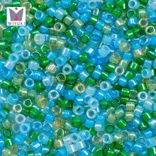 Miyuki Delica Beads (11/0) Luminous Blue Mix (2.8 Grams)