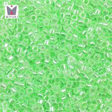 Miyuki Delica Beads (11/0) Lined Crystal Light Green Luster (2.8 Grams)