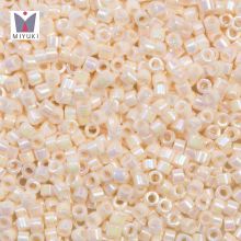 Miyuki Delica Beads (11/0) Opaque Bisque White AB (2.8 Grams)