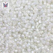 Miyuki Delica Beads (11/0) White Lined Crystal AB (2.8 Grams)