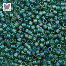 Miyuki Delica Beads (11/0) Emerald AB Matted (2.8 Grams)