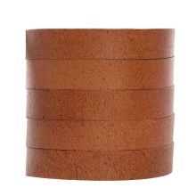 Leather Cord Flat (10 x 2 mm) Natural Dye Red Brown (1 meter)