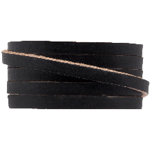 Leather Cord Flat (5 x 2 mm) Black (1 meter)