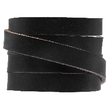 Leather Cord Flat (10 x 2 mm) Black (1 meter)