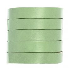 Leather Cord Flat (10 x 2 mm) Pastel Mint Green (1 meter)