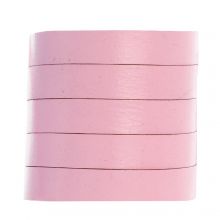 Leather Cord Flat (10 x 2 mm) Pink (1 meter)