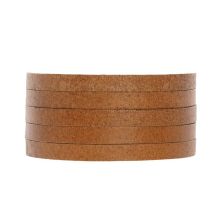 Leather Cord Flat (5 x 1.9 mm) Natural Dye Brown (1 meter)