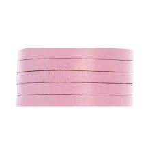 Leather Cord Flat (5 x 2 mm) Pink (1 meter)