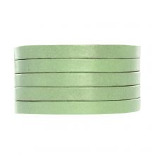 Leather Cord Flat (5 x 2 mm) Pastel Mint Green (1 meter)