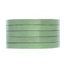 Leather Cord Flat (5 x 2 mm) Cool Green (1 meter)