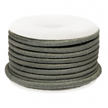 Leather Cord Round (1 mm) Old Green (10 meters)