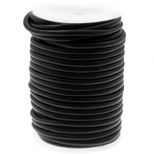 DQ Leather Regular Large Roll (5 mm) Black (20 meters)