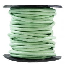 Leather Cord Round (1 mm) Cool Green (10 meters)
