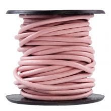 Leather Cord Round (1 mm) Pink (10 meters)