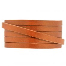 Leather Cord Flat (5 x 2 mm) Metallic Copper (1 meter)