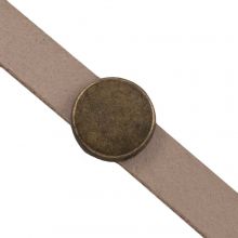 Slider Bead Round (inner size 5 x 2 mm) Bronze (10 pcs)