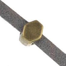 Slider (Hole size 3 x 2 mm) Bronze (10 pcs)