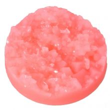 Druzy Cabochon (14 mm) Fluor Coral (5 pcs)