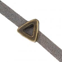 Slider Bead Triangle  (inner size 3 x 1.8 mm) Bronze (10 pcs)