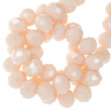 Electroplated Faceted Rondelle Beads (8 x 6 mm) Salmon (65 pcs)