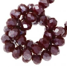Electroplated  Faceted Rondelle Beads (4 x 3 mm) Dark Mahogany (120 pcs)
