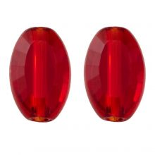 Glass Beads (10 x 6 x 3 mm) Dark Red (10 pcs)